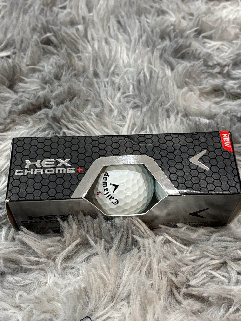 Callaway Hex Chrome+ White Golf Ball Set with Silver Accents